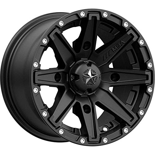 MSA Offroad Wheels M33 CLUTCH Satin Black Wheel with Aluminum (16 x 7. inches /4 x 156 mm, 10 mm Offset)