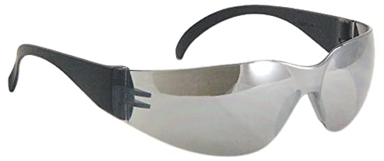 Galeton 11025 Outlaw Lightweight Anti-Scratch Lens Safety Glasses with Extra Wide Temples, Silver Mirror