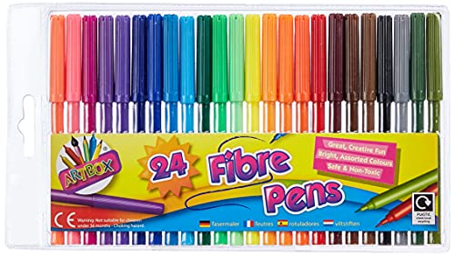 ArtBox Fine Tip Fibre Colouring Pen (Pack of 24)