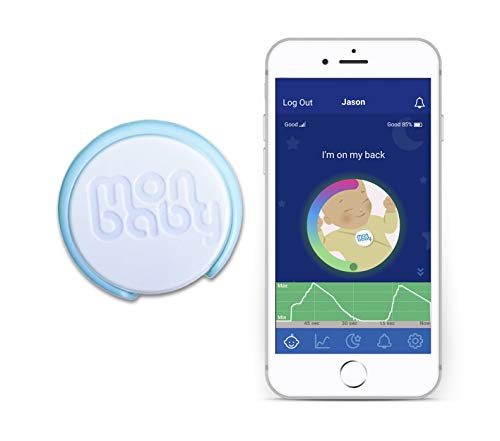 MonBaby Smart Baby Movement Monitor: Tracks Abdominal Movement, Rollover, and Sleeping Position. Real-Time Alerts to Smartphone. HSA and FSA Approved.