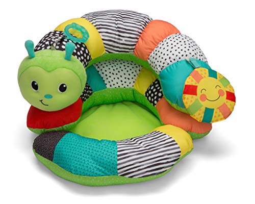 Infantino Prop-A-Pillar Tummy Time & Seated Support – Pillow Support for Newborn and Older Babies, with Detachable Support Pillow and Toys, 3 Piece Set (Pack of 1)
