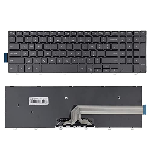 SUNMALL Laptop Replacement Keyboard with Frame Compatible with 15 3000 5000 3541 3542 3543 3551 3552 3558 3593 3567 5542 5545 5547 5755 5551 5558 5552 5758 5759 5559 Laptop NO Backlight