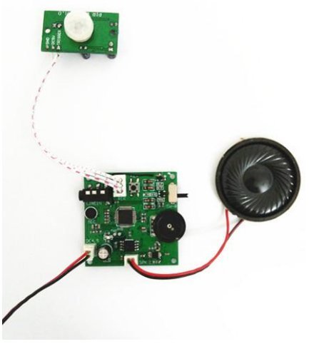 PIR Motion Sensor Activated Audio Playback Module (Record Message with Line-in or Microphone)