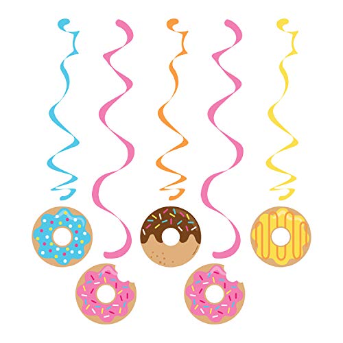 Creative Converting – 324238 Creative Converting Donut Party Dizzy Danglers, Multisizes, Multicolor