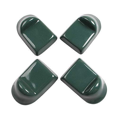 BBQ Ceramic Feet Shoes For Big Green Egg,Dracarys Grill Shoes Big Green Egg Base Feet Accessories Used to Place Grill on A Combustible Material Built-in Application (not for minimax)- 4 Green of set