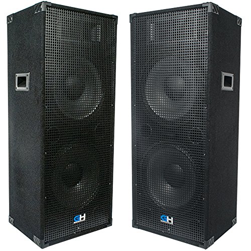 Grindhouse Speakers – GH215L-Pair – Pair of Passive Dual 15 Inch 2-Way PA/DJ Loudspeaker Cabinet – 1450 Watt each Full Range PA/DJ Band Live Sound Speaker