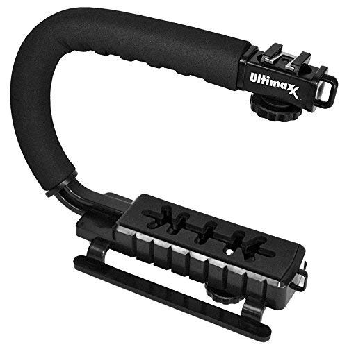 Ultimaxx Stabilizing Handheld Stabilizer Handle Grip with Accessory Mount for Camera, Camcorder, DSLR, DV Video; Compatible for Canon, Nikon, Sony, Panasonic, Pentax, and Olympus Camcorders