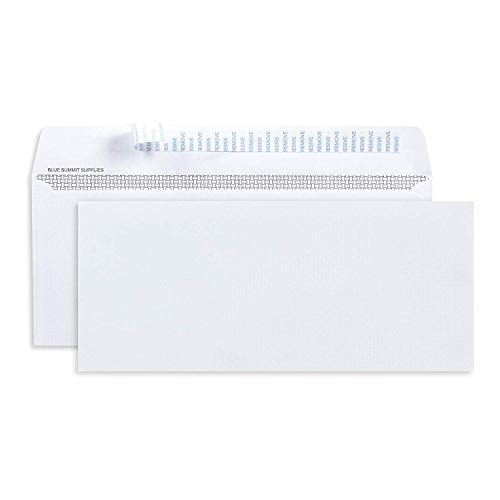 500 No. 10 Self Seal Security Envelopes – 10 Envelopes Self Seal Designed for Secure Mailing – Security Tinted with Printer Friendly Design – Number 10 Size 4 1/8 x 9 ½ Inch – Pack of 500