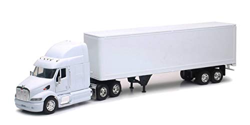 New Ray Toys New 1:32 NEWRAY Truck & Trailer Collection – Peterbilt 387 Trailer SEMI Plain White Diecast Model