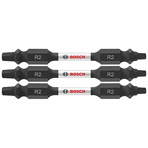 BOSCH ITDESQ22503 3-Pack 2-1/2 In. Square #2 Impact Tough Double-Ended Screwdriving Bits
