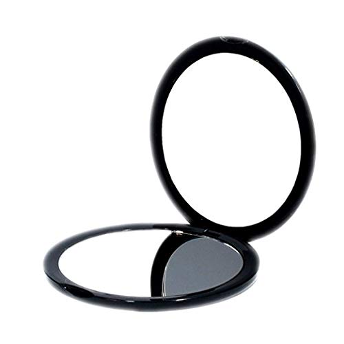 deweisn Magnifying Compact Cosmetic Mirror Elegant Compact Pocket Makeup Mirror, Handheld Travel Makeup Mirror with Powerful 10x Magnification and 1x True View Mirror for Travel or Your Purse