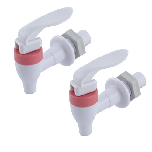 uxcell Drinking Fountains Plastic Push Type White Pink 15mm Connector Dia 2pcs