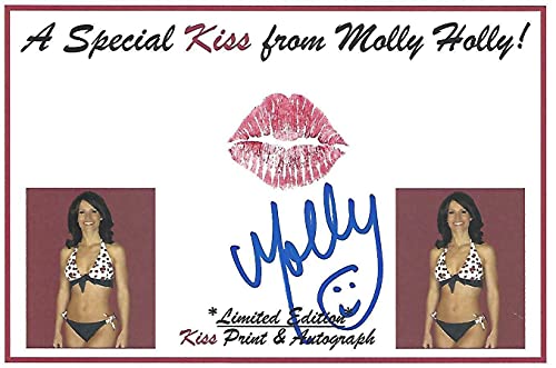 Molly Holly Signed Lip Print w/Kiss 4×6 Card WWE PSA/DNA COA Autograph Diva 5 – Autographed Wrestling Cards