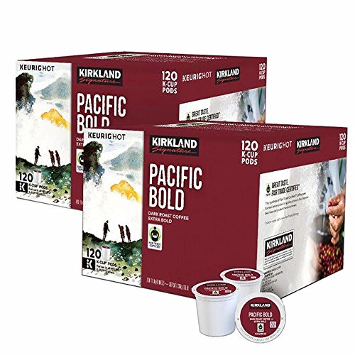 Kirkland Pacific Dark Extra Roast Bold K-Cups 120 K-Cups (240 K-Cups)