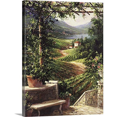 Chianti Vineyard Canvas Wall Art Print, Countryside Artwork
