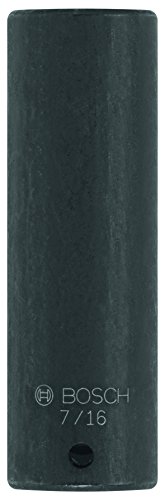 BOSCH ITSO14716 1-Piece 7/16 In. Impact Tough 1/4 In. Thin-Wall Hex Socket