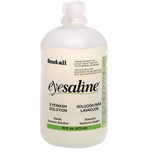 Eyesaline Emergency Eyewash Station Refill Bottles, 16 oz – 1/Pack of 4