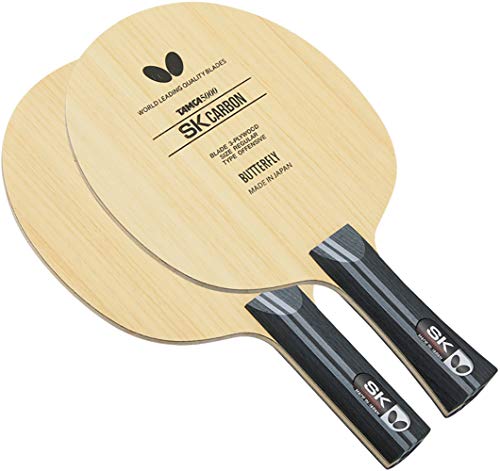 Butterfly SK Carbon Table Tennis Blade – TAMCA 5000 Carbon Fiber Blade – Professional Table Tennis Blade – Available in FL and ST Shakehand Handle Styles – Made in Japan