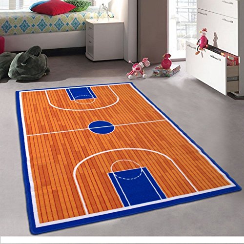 Pro Rugs Kids Basketball Court Sports Area Rug for Playroom & Nursery – Non Skid Gel Backing (3 Feet X 5 Feet)