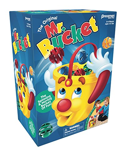 Mr. Bucket Game — The Spinning & Moving Bucket of Fun! by Pressman Multi Color, 5″