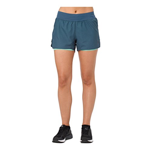 ASICS Women’s Cool 2-N-1 Shorts, Dark Blue, Large