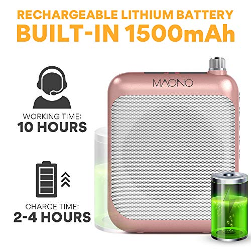 Voice Amplifier MAONO Portable Rechargeable Mini Speaker with Wired Microphone Headset and Waistband, Support FM MP3 TF Card for Teachers, Coaches, Tour Guide, Classroom, Outdoors, C01 | The Storepaperoomates Retail Market - Fast Affordable Shopping
