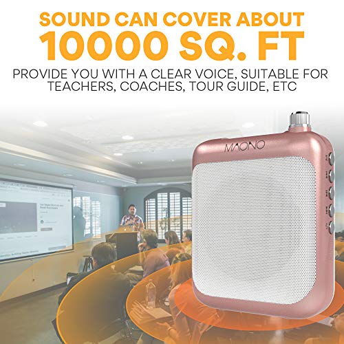 Voice Amplifier MAONO Portable Rechargeable Mini Speaker with Wired Microphone Headset and Waistband, Support FM MP3 TF Card for Teachers, Coaches, Tour Guide, Classroom, Outdoors, C01 | The Storepaperoomates Retail Market - Fast Affordable Shopping