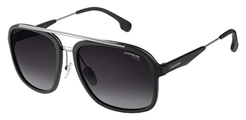Carrera Men’s CA133/S Pilot Sunglasses, Matte Black Ruthenium/Dark Gray Gradient, 57 mm