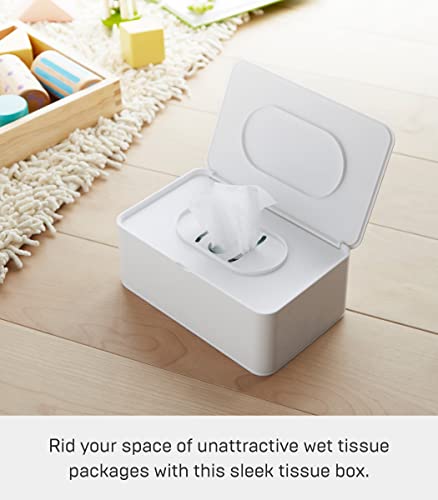 YAMAZAKI Home Wet Wipe Dispenser Storage Box Container | Plastic | Tissue Case, One Size, White | The Storepaperoomates Retail Market - Fast Affordable Shopping