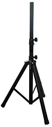 Alphasonik PRO Universal Adjustable Height DJ PA Speaker Tripod Stand Constructed with Heavy Duty Durable Steel Tubing for Strength Security and Light Weight for Easy Mobility Safety PIN, Screw Locks