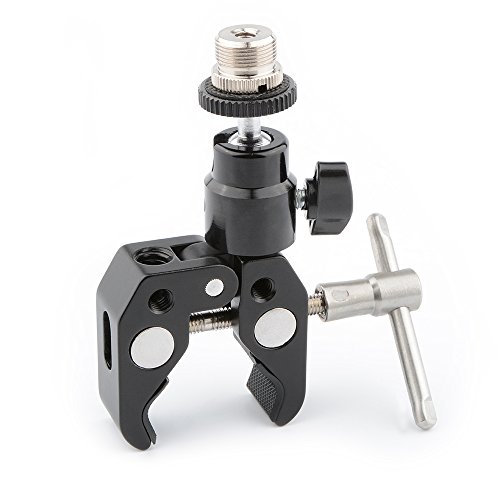 CAMVATE Crab Clamp Articulated 1/4 Mini Ball Head for Microphones – 1465