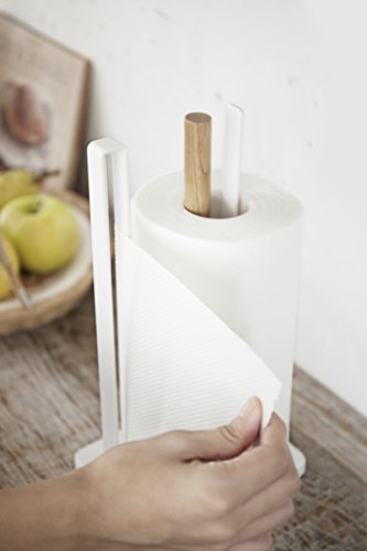 Yamazaki Home Tosca One-Handed Tear Paper Towel Holder – Kitchen Storage Rack – Steel + Wood | The Storepaperoomates Retail Market - Fast Affordable Shopping