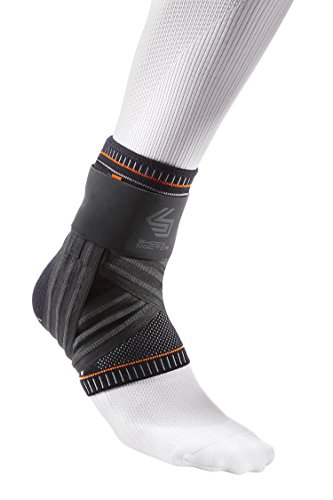 Shock Doctor Ultra Knit Ankle Brace W/figure 6 Strap & Stays Black, Large