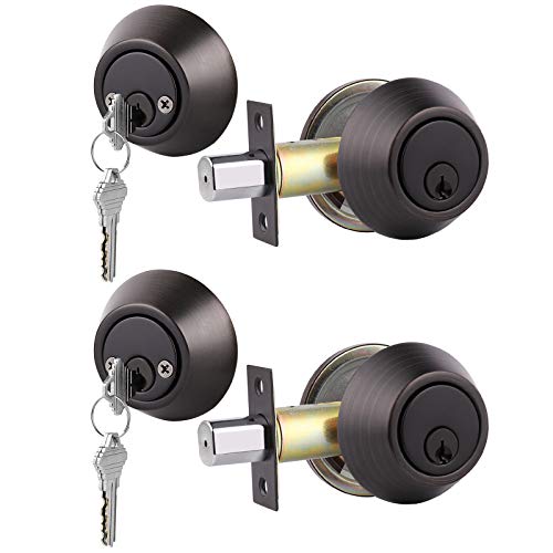 Gobrico 2 Keyed Alike Double Cylinder Deadbolts Door Locks with Same Key Oil Rubbed Bronze Finished