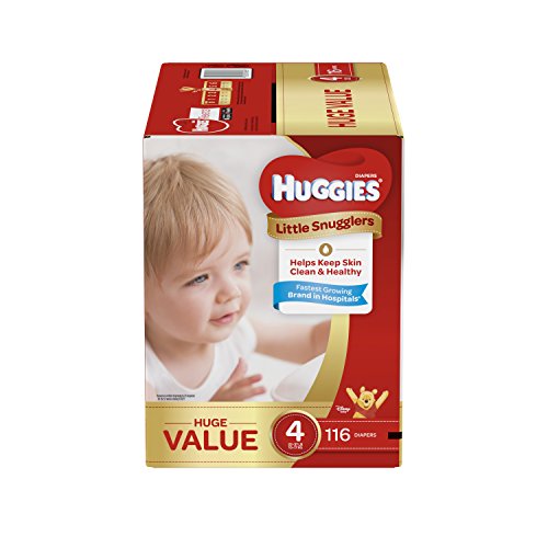 Huggies Little Snugglers Baby Diapers, Size 4, 116 Count, HUGE PACK (Packaging may Vary)