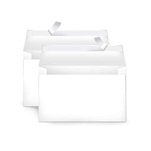 Amazon Basics A9 Blank Invitation Envelopes with Peel & Seal Closure, 5-3/4 x 8-3/4 Inches, White – Pack of 100