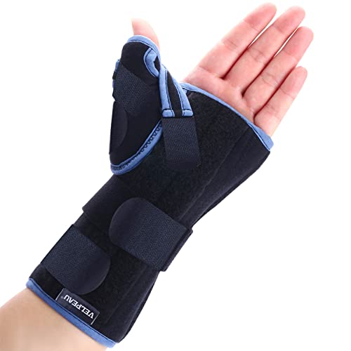 Velpeau Wrist Brace with Thumb Spica Splint for De Quervain’s Tenosynovitis, Carpal Tunnel Pain, Stabilizer for Tendonitis, Arthritis, Sprains & Fracture Forearm Support Cast (Regular, Left Hand -M)