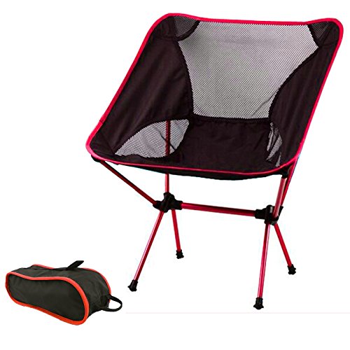 Hi Suyi Portable Lightweight Heavy Duty Folding Outdoor Picnic Beach Travel Fishing Camping Chair Stool Backpacking Chairs,Durable 600D Thicken Oxford Cloth,Sturdy Aluminum Alloy Frame,with Carry Bag