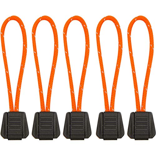 EXOTAC – TinderZIP Zipper Pull Fire Starter with Built-in Tinder for Emergency Kits, Camping, Hiking, and Essential Supplies (Orange)