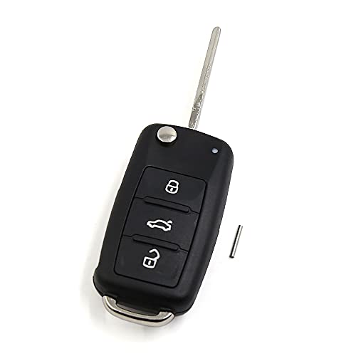 uxcell New Replacement Flip Folding Remote Key Case Shell 5K0-837-202 for VW Beetle Caddy Jetta 2011-2013