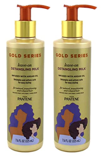 Pantene Gold Series Leave-In Detangling Milk 7.6 Ounce (225ml) (2 Pack)