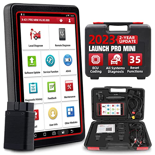 2023 Launch X431 Pro Mini Bidirectional Scan Tool (Same as X431 V)with 2 Years Update, OE-Level All System Automotive Diagnostic Scanner,35+ Service,ECU Coding, Key Program, FCA Autoauth, VAG Guided