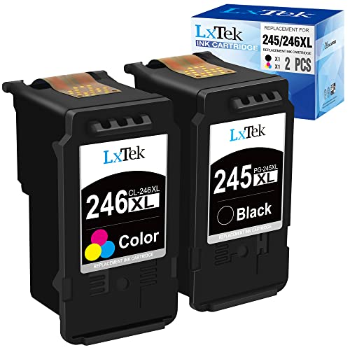 LxTek Ink Cartridge Replacement for Canon PG-245XL CL-246XL PG-243 CL-244 XL Compatible with Pixma MX492 MX490 MG2420 MG2520 MG2522 MG2920 MG2922 MG3022 MG3029 IP2820(1 Black + 1 Tri-Color)