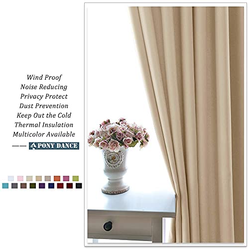 PONY DANCE Window Curtains Set – Room Darkening Home Decor Window Treatments Grommet Drapes Light Block for Dorm/Living Room, Each Panel 42 Wide by 54 Long inch, Biscotti Beige, Set of 2 | The Storepaperoomates Retail Market - Fast Affordable Shopping