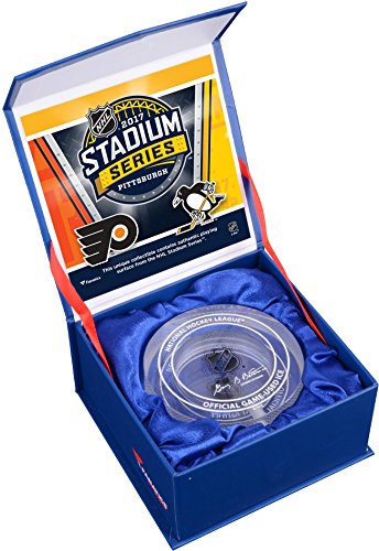 2017 NHL Stadium Series Philadelphia Flyers vs. Pittsburgh Penguins Crystal Puck – Filled With Ice From The 2017 Stadium Series – Other Game Used NHL Items