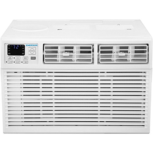 Emerson Quiet Kool 8,000 BTU 115V Window Air Conditioner, Cools Rooms up to 350 Sq. Ft., with Remote Control, 24H-Timer, 3-Speeds, Quiet Operation, and Auto-Restart