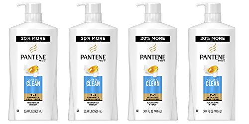 Pantene Classic Clean 2 in 1 Shampoo & Conditioner 30.4 Fl Oz (Pack of 4)