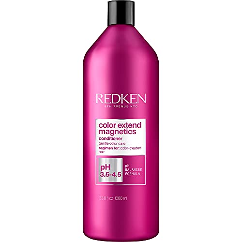 Redken Extend Magnetics Conditioner | For Color Treated Hair | Protects Color & Adds Shine | With Amino Acid | Sulfate Free | 33.8 Fl Oz