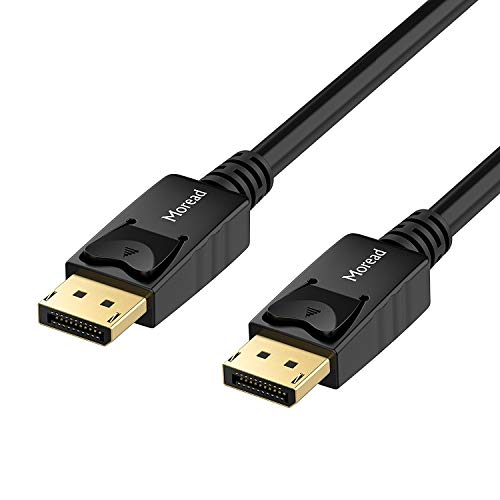 Moread DisplayPort to DisplayPort Cable, 6 Feet, Gold-Plated Display Port Cable (4K@60Hz, 2K@144Hz) DP Cable Compatible with Computer, Desktop, Laptop, PC, Monitor, Projector – Black