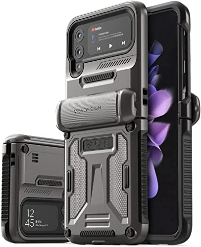 VRS DESIGN Terra Guard for Galaxy Z Flip 3, Semi-Auto Hinge Protective Case Compatible with Galaxy Z Flip 3 5G (2021)